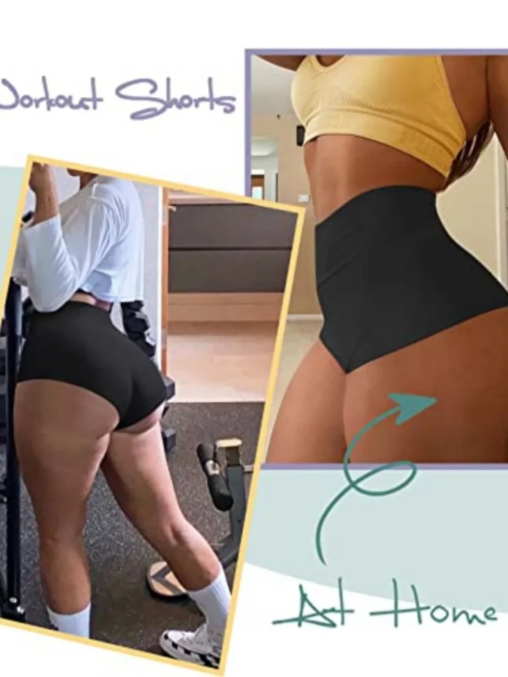 High Waist Booty Shorts Butt Lifting Yoga Workout Spandex Rave Dance Hot Pants
